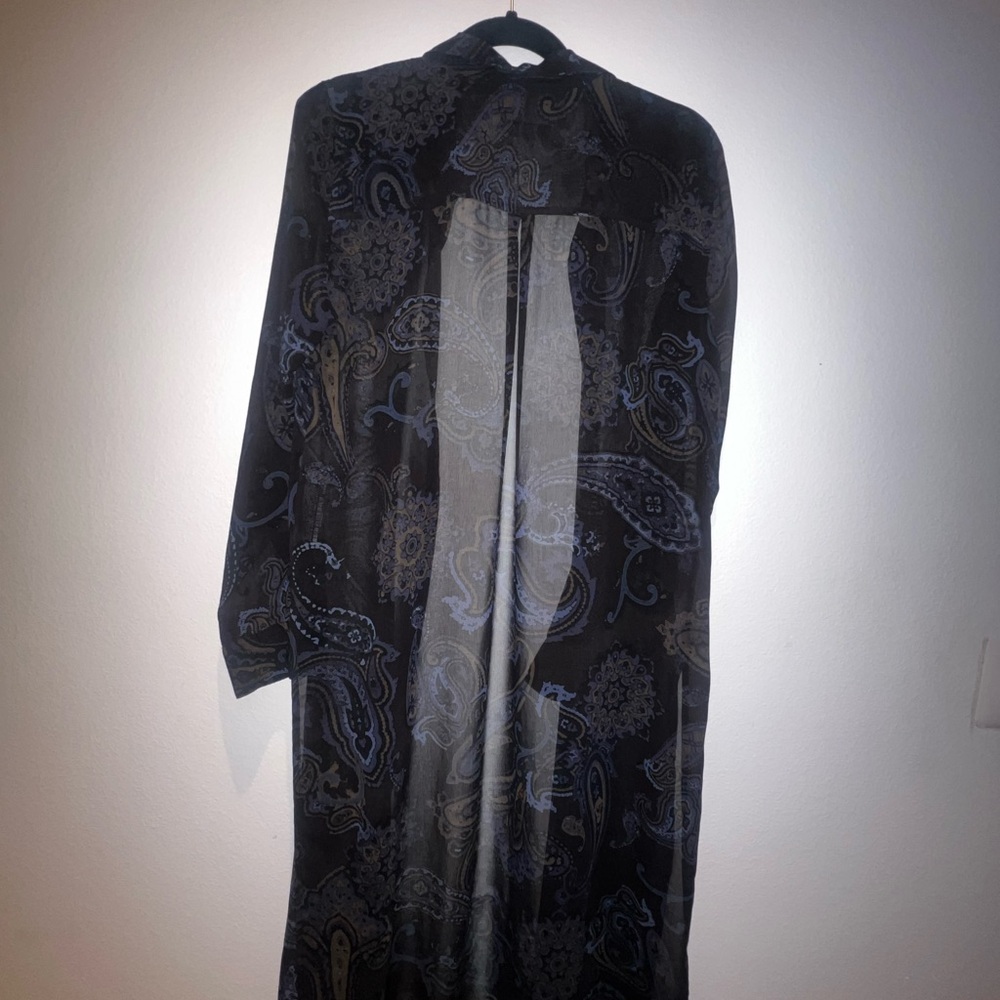 Black Paisley Long Sleeve- Women's Jacket